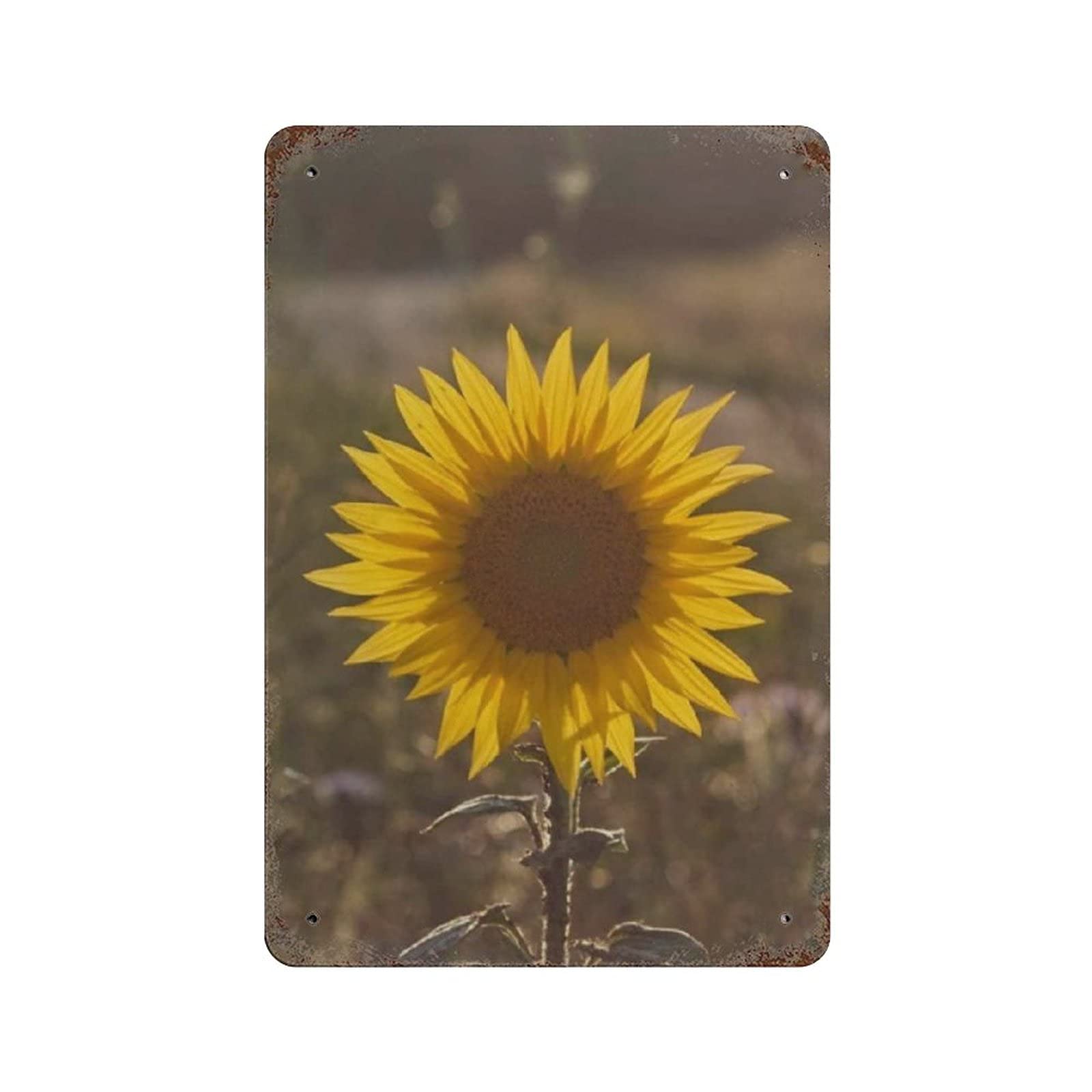 Sunflower on the Mountain Metal Signs, Fun Poster For Bar Kitchen Cafe Farmhouse Wall Decor 12x8 Inch