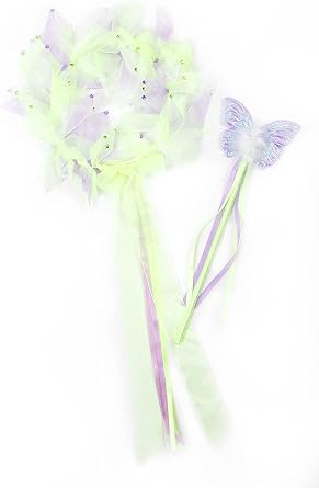 Little Adventures Fairy Halo & Wand Child Accessory Set - Green Tinkerbell ...