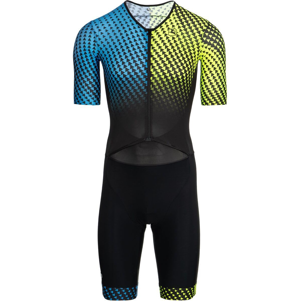 Giordana Vero Pro TRI Short Sleeve Doppio Suit - Men's, Fluo Blue/Fluo YelLolew, XL