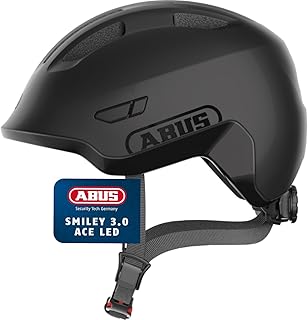 ABUS Kinderhelm Smiley 3.0 ACE LED - Fahrradhelm mit Licht