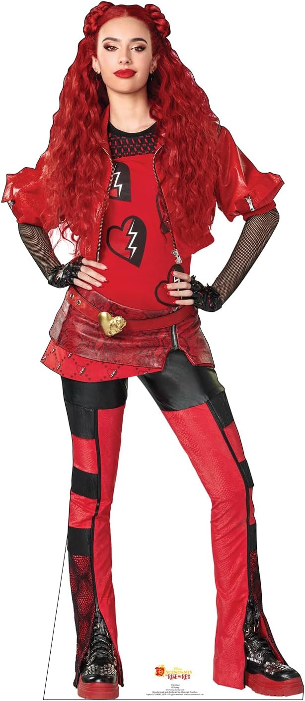 Cardboard People Red Life Size Cardboard Cutout Standup - Descendants: The Rise of Red (2024 Film)