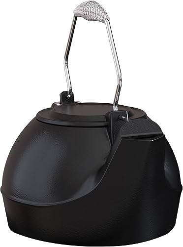 Miniatura 9 de Fire Beauty Hervidor de hierro humidificador, humidificador de estufa, hervidor de estufa de leña, hierro fundido, mango de cromo