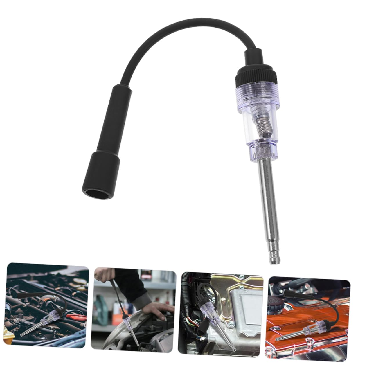 Cabilock 2Pcs Inline Plug Tester Tool for Engine Ignition Lightweight Design for Car and Durable Ignition System Equipment Essential Testing Device