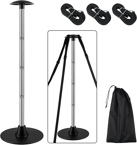 Miniatura 8 de Paquete de 2 postes de soporte para cubierta de barco, sistema de soporte de cubierta de barco de acero inoxidable con correa de cincha, extensión