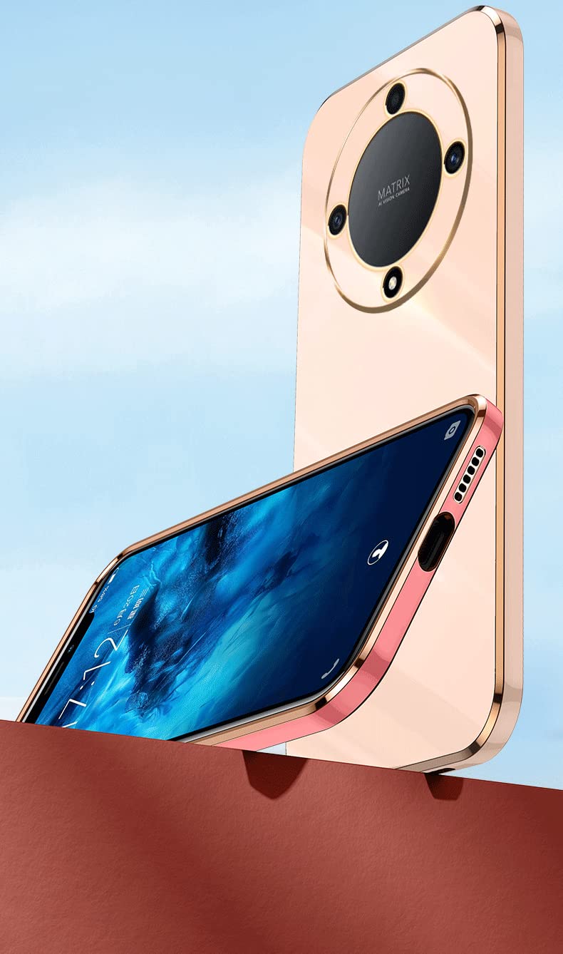 HAOYE Cover HONOR Magic5 Lite 5G Con Brillantini - Custodia Rigida Retro Vetro Temperato E Bordo Morbido - Galassia Da Sogno - 3