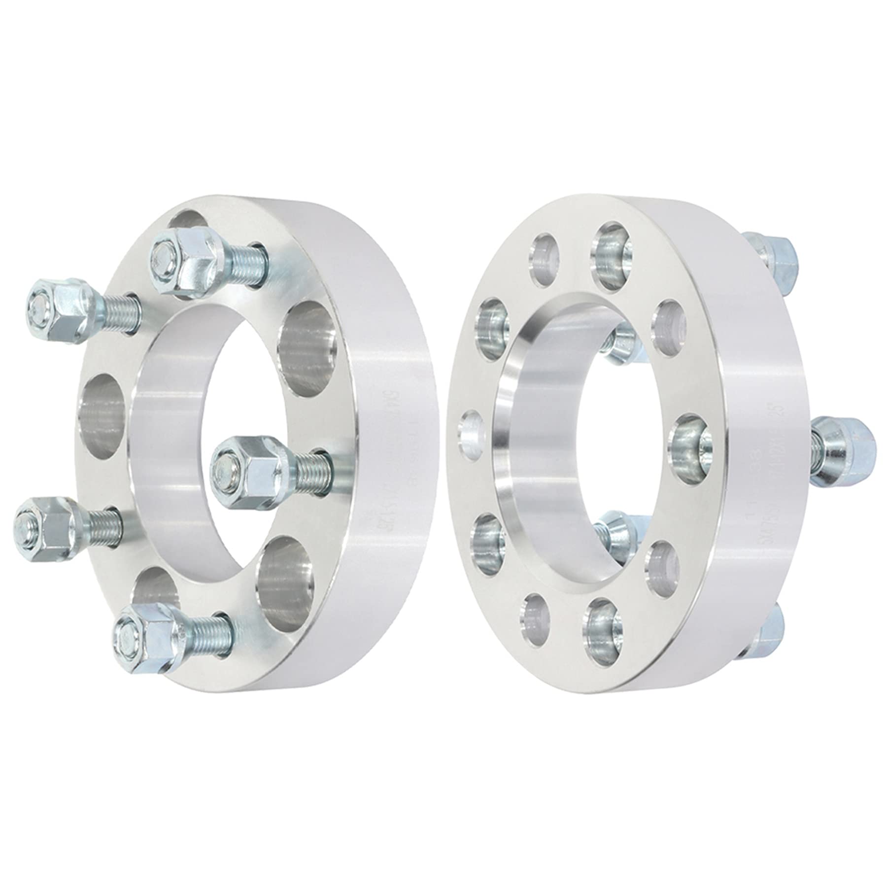 SCITOO 2Pcs 5x4.75 Wheel Spacers 1.25 inch for Chevy Silver