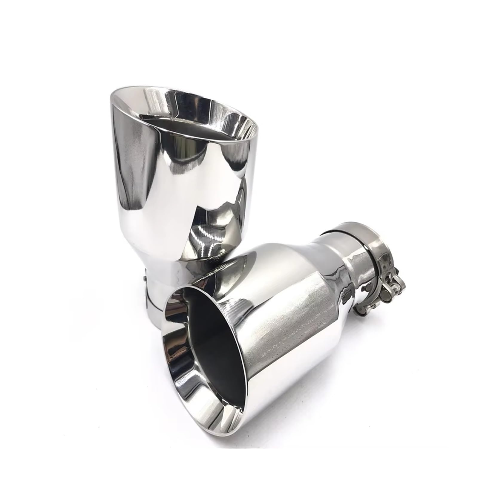 Silenciador Cola Tubo Escape Universal Acero Inoxidable + Punta Para Coche 1 Pieza Car Escape Tubo
