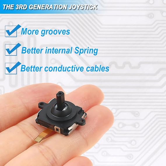 for Oculus Quest 2/for Meta Quest VR Controller, Joystick Module Replacement | 4個セット、コントローラー用サムスティック、ドリフト現象の解消、高品質で耐摩耗性に優れた素材、没入感のあるゲーム体験、修理用ツール
