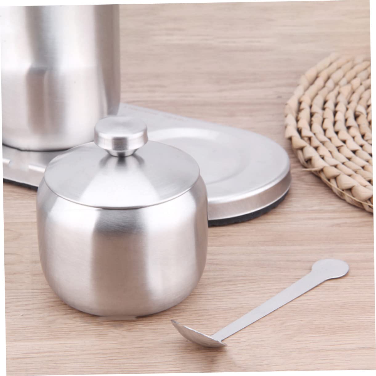 Boîte D’assaisonnements Cuisine en Acier Inoxydable avec Couvercle