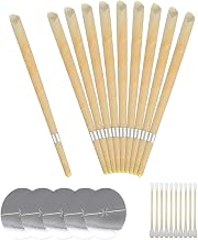 10 x Natural Beeswax Scented Hollow Cone Shaped Ear Candles Natural Organic for Cleaning Cerumen Adult Ear Candle with 5 Protective Discs