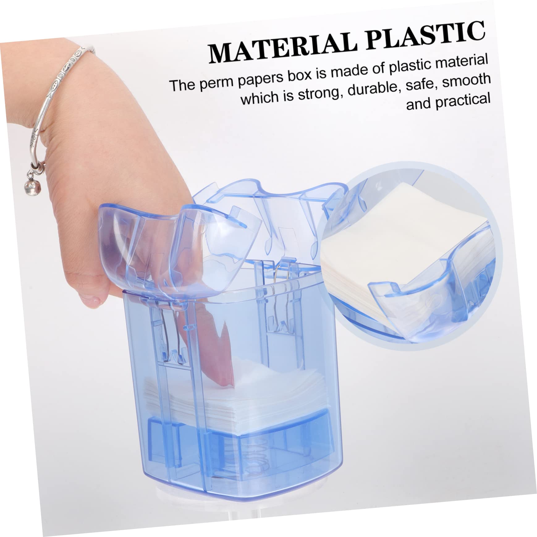 Beatifufu Hair Styling Accessory Hair Perm Paper Organizer End Paper Dispenser Tissue Box Professional Salon Supplies