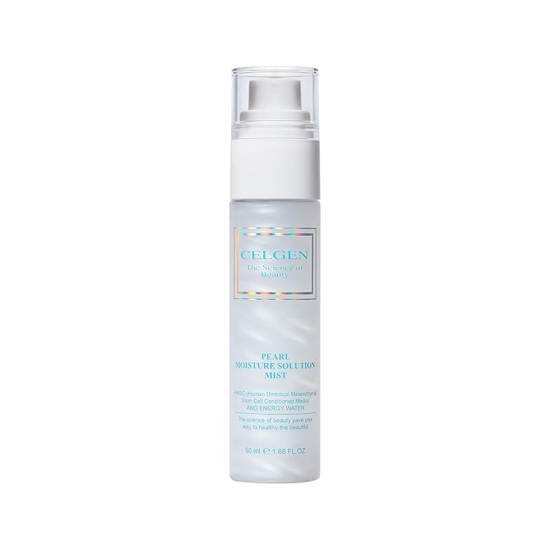 Bruma facial CELGEN Pearl Moisture Solution com niacinamida e extrato de pérola, 50 mL