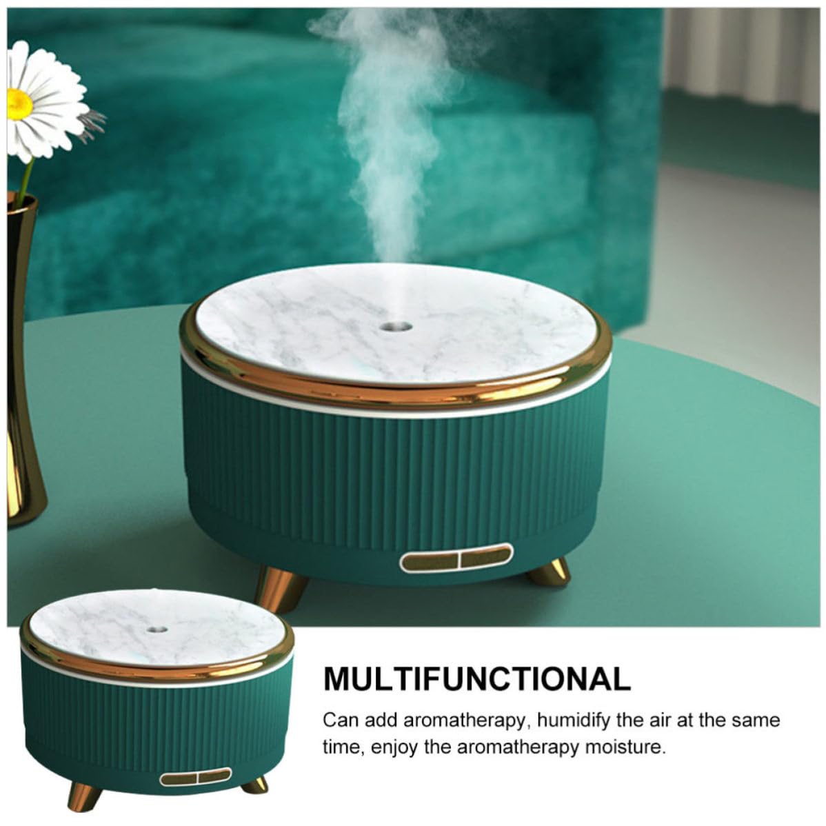 Difusor de Aromaterapia Humidificador de Escritorio 500ml Verde