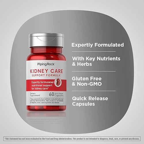 Miniatura 4 de Piping Rock Suplemento de apoyo renal | 60 cápsulas | Fórmula de cuidado y restauración | para hombres y mujeres | Sin OMG, sin gluten