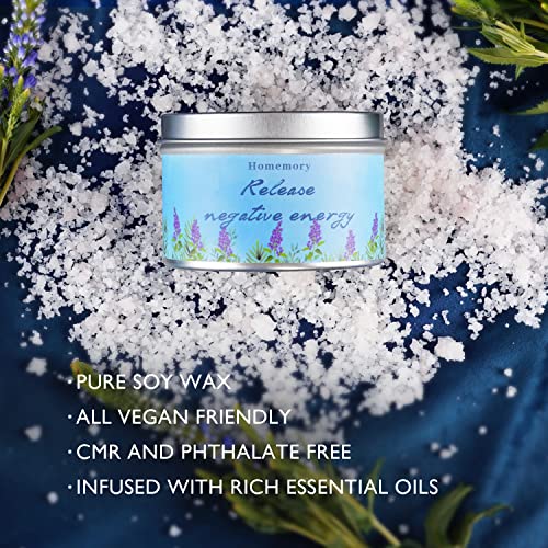 Soy Candles For Home Scented, Sea Salt & Sage Scented Candles For House Energy Cleansing, All Natural Non-Toxic Soy Candles With Essential Oils, Stress Relief Aromatherapy Candles, Summer Candle 6Oz #TOP7
