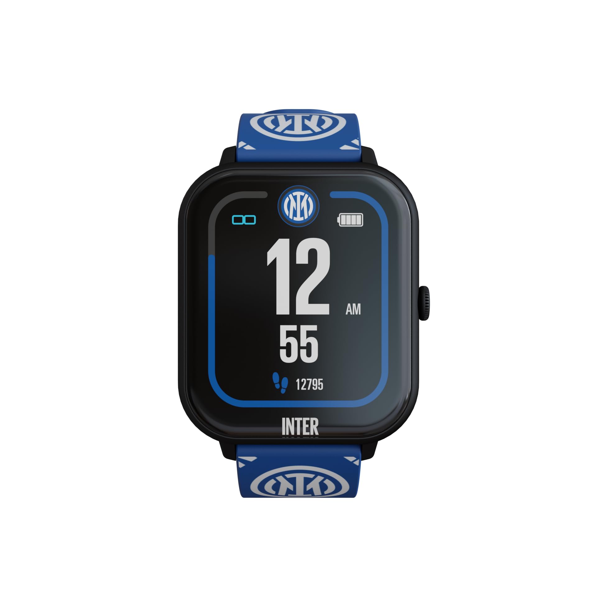 TECHMADE Inter Smartwatch, orologio digitale schermo rettangolare full touch, chiamate, notifiche, funzione SOS, sport, compatibile con IOS e android (INTER 1)