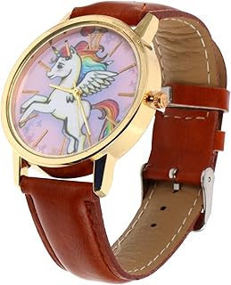 Reloj para Reloj De Cuarzo para Digital Chicas Unicornio Mirar Relojes Deportivos Marrón Aleación