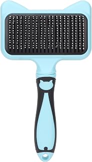 Fictory Cepillo de aseo para gatos, dientes curvados de 140°, fácil de limpiar, función de masaje, color azul