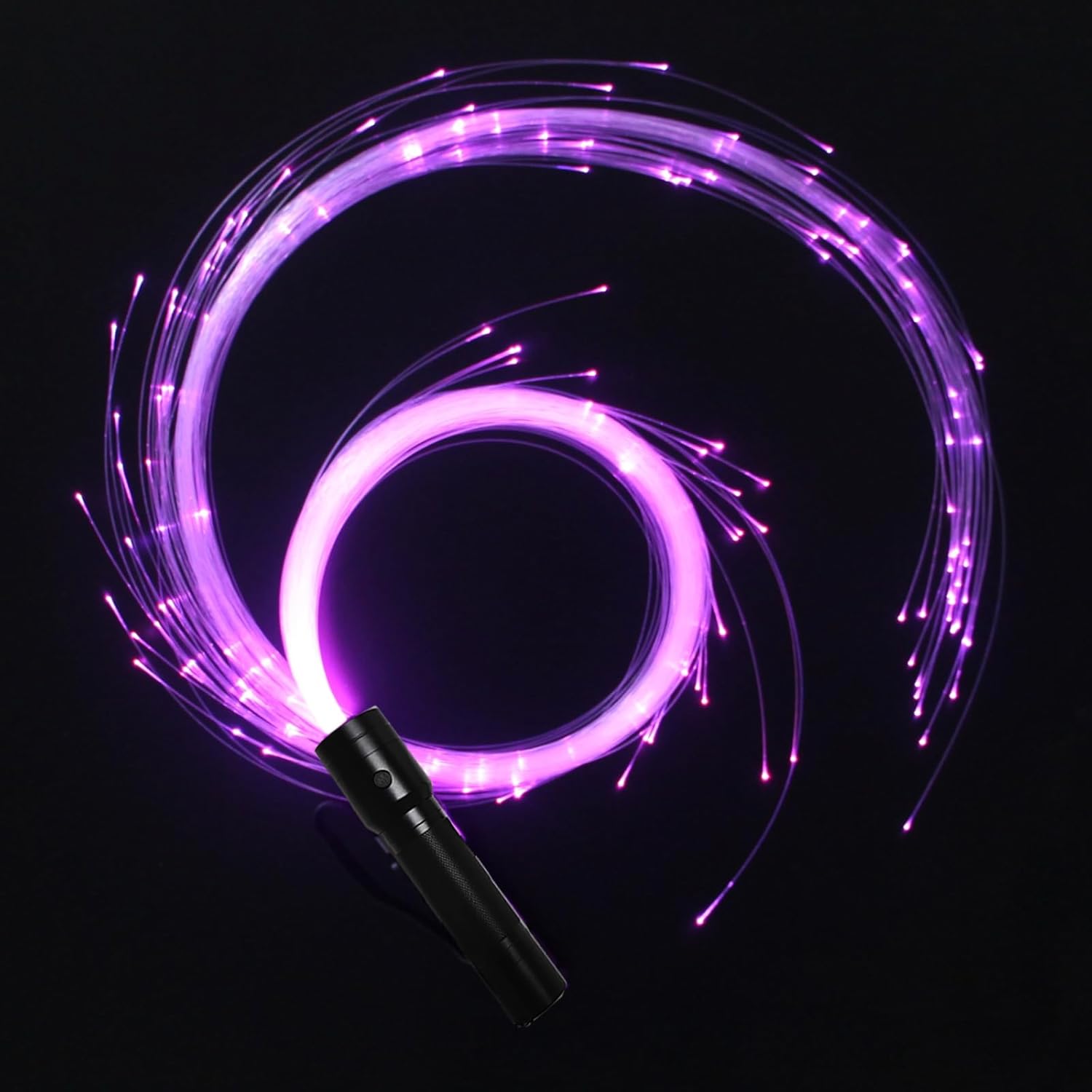 CHINLY LED Whip Lights, Fiber Optic Whip for Dancing, with 40 Color Effect Mode, APP Control and 360°Swivel, Rechargeable Rave Light for Parties, Light Shows, Unique Gifts for Girlfriend,Girl,Wife