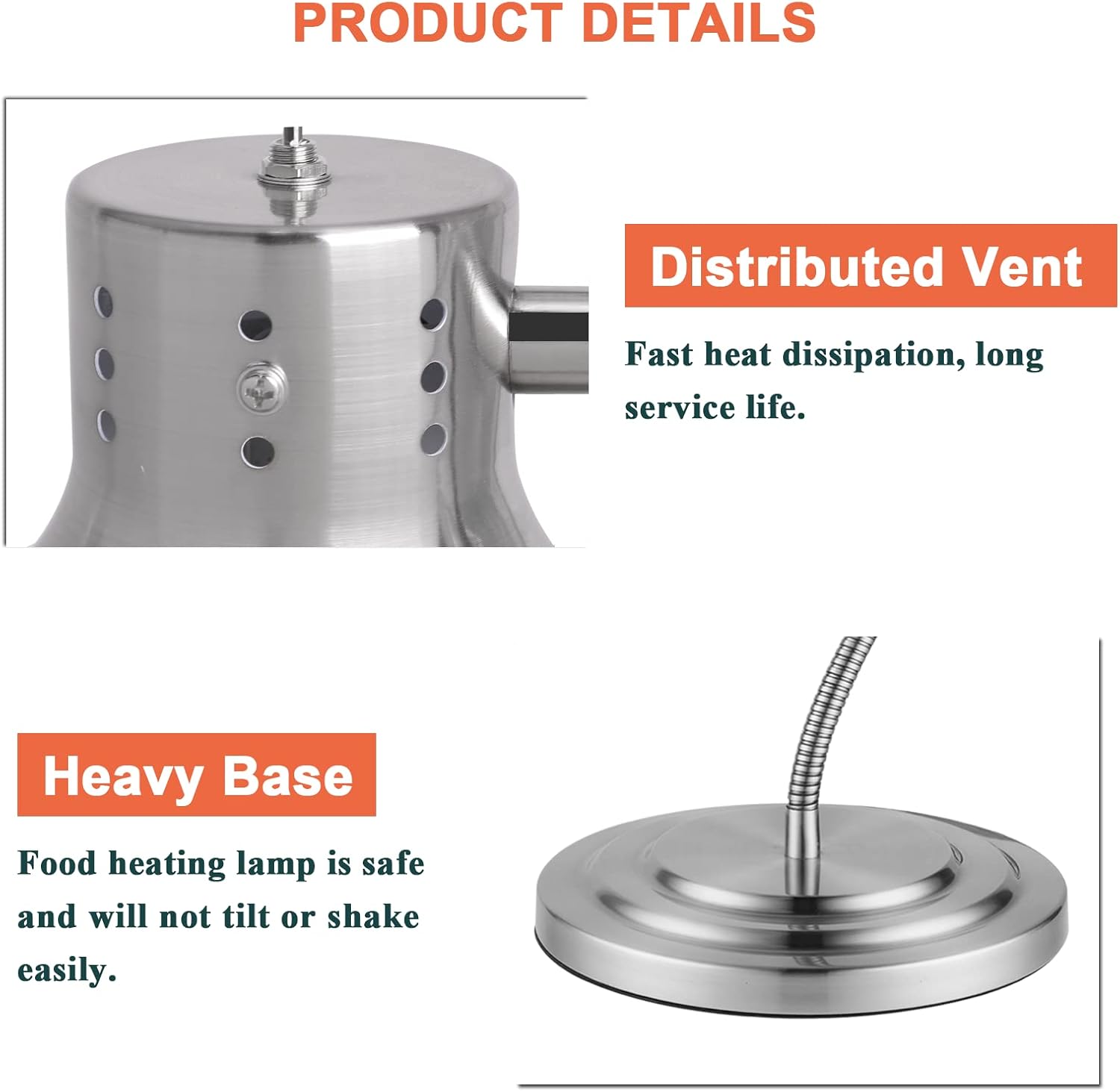 YMJOINMX Food Heat Lamp Commercial Food Warmer Lamp Food Service Restaurant Retractable Heat Lamp Heating Lamp for Food Warming Restaurant Buffet Home Use Warmer: Industrial & Scientific