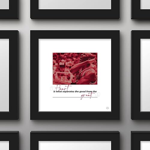 Miniatura 2 de Trends International Gallery Pops Michael Jordan - Póster de pared con cita de corazón, 12 x 12 pulgadas, versión de marco negro