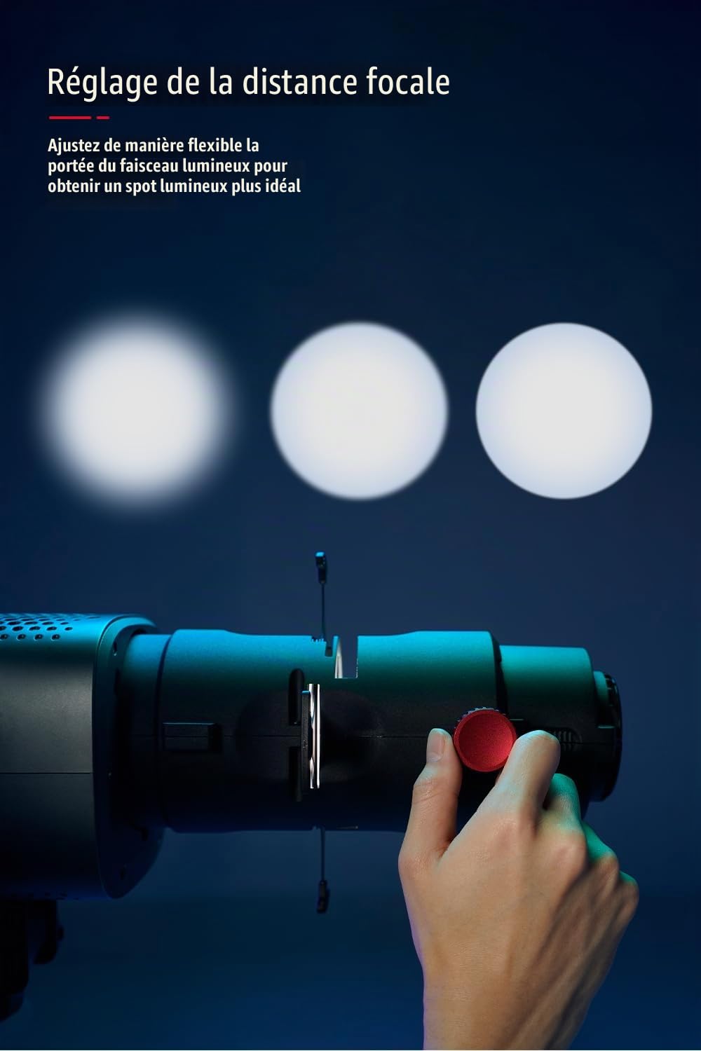 Amaran Spotlight SE 36° Kit d'objectifs de projection de précision pour Amaran 300c, 150c, 200x S, LS 300x, compatible avec Bowens Mount lumière ponctuelle jusqu'à 300 W