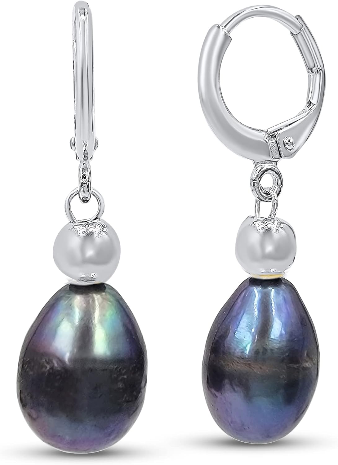 Natural raw gemstone drop earrings with 925 sterling silver and rhodium plated hook, birthstone dangle earrings, uniquelan Jewelry