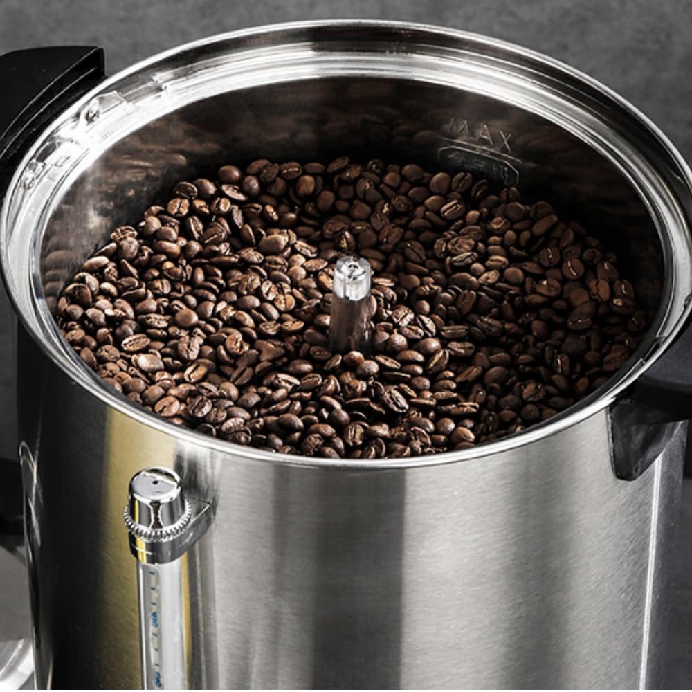 BANEBONE Coffee Urn with Plastic Filter and Faucet Stainless Steel Coffee Maker Hot Water Pot,Electric Beverage Dispenser Commercial for Home Party Office Wedding (25L), Silver, Black