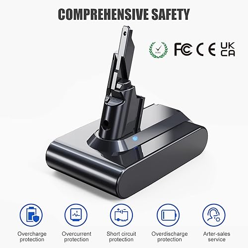 Miniatura 4 de Batería de repuesto de 21.6V 6.0Ah para Dyson V7 compatible con SV11 V7 Motorhead V7 Animal V7 Trigger V7 HEPA V7 Car + Boat V7 Absolute Handheld