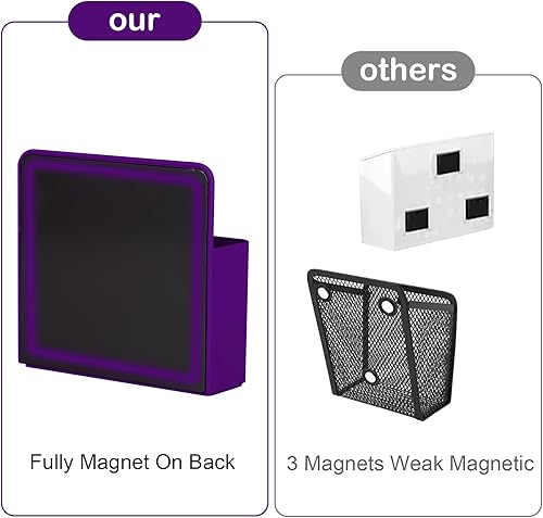 Miniatura 31 de Soporte magnético para bolígrafo, paquete de 2 soportes magnéticos de borrado en seco con compartimentos generosos, marcador de almacenamiento Verde