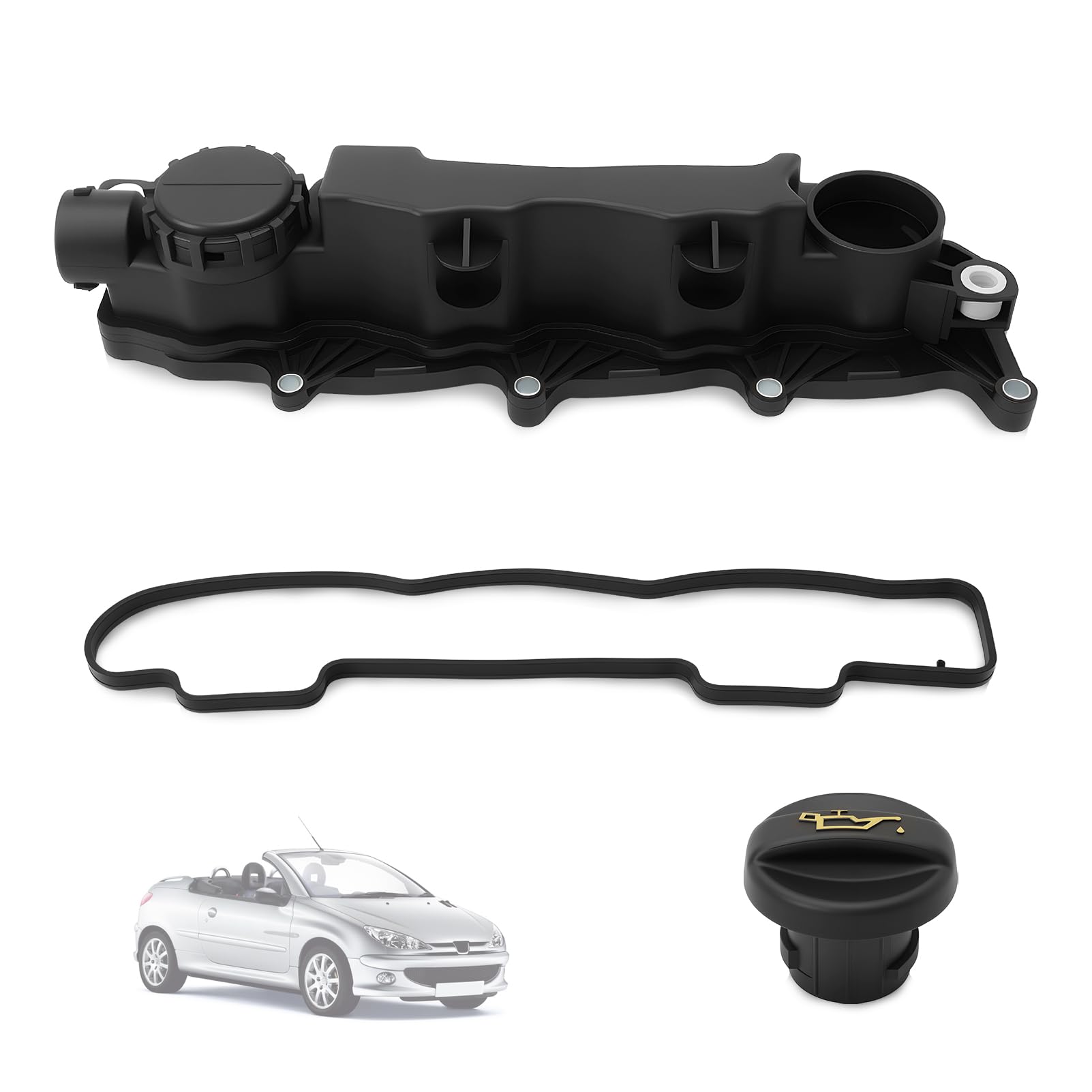 Couvercle de culasse et joint pour 1.6 HDI Berlingo C2 C3 C4 C5 Xsara Jumpy Focus 206 307# 0248L1 109146 9651815680SK1 1233714 1254229 1313806 1479837 11127804877