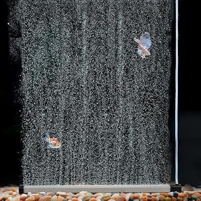 hygger Aquarium Bubble Strip, Nano Air Bubble Curtain Wall Aquarium Air Stone Kit, Quiet High Dissolved Oxygen Diffuser Fish Tank Bubbler Decorations for Freshwater Saltwater (13.8 Inch)