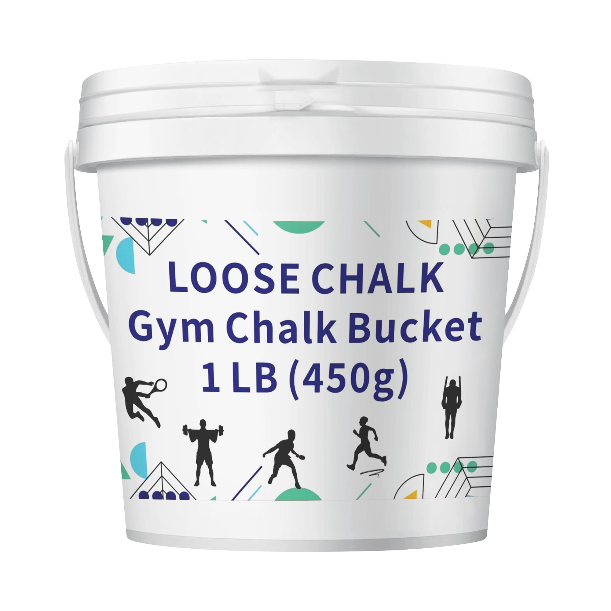 Cosbur 1 LB Loose Gym Chalk Bucket - Premium Powder Chalk with Empty Chalk Bag & Spoon, Multi-Purpose for Weightlifting, Gymnastics, and Workouts