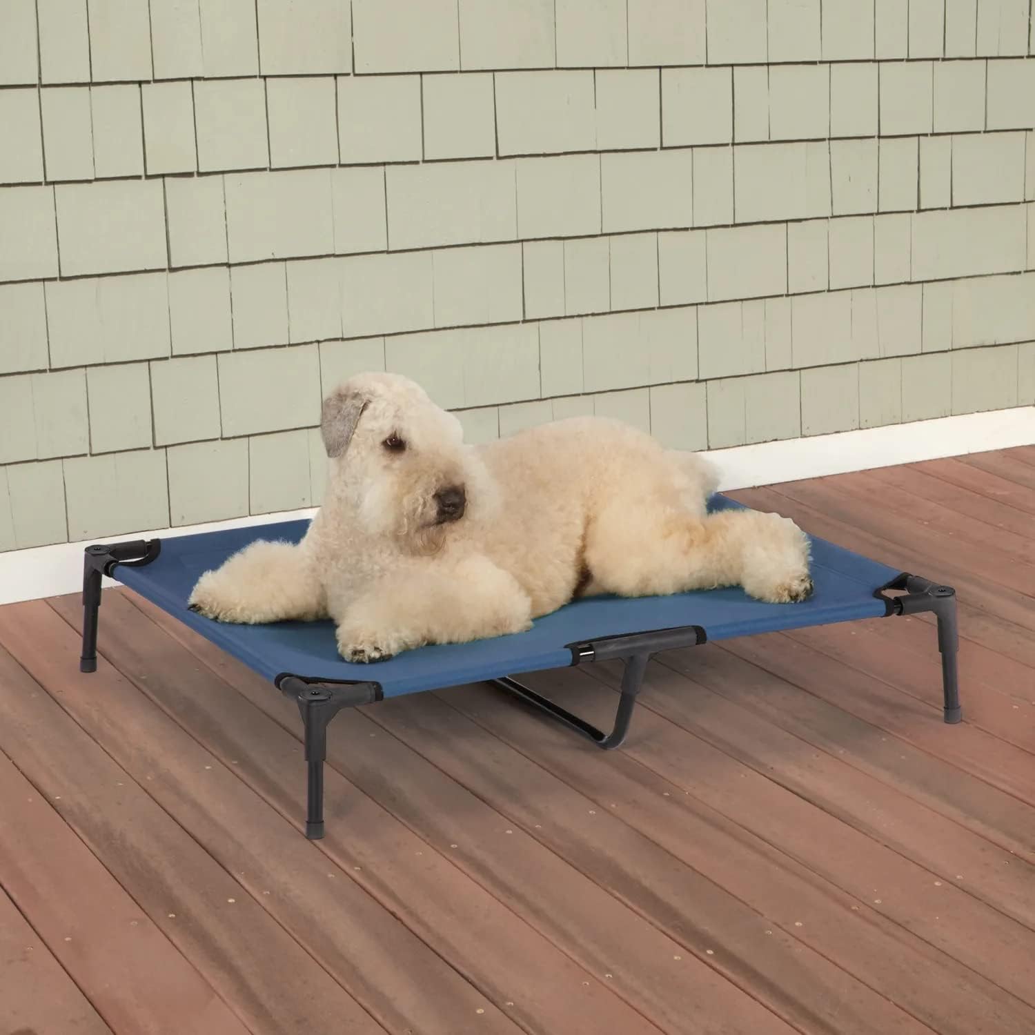 MPP Dog Beds Blue Chew Resistant Elevated Pet Cots Cold and Heat Protection Choose from 4 Sizes (XLarge)