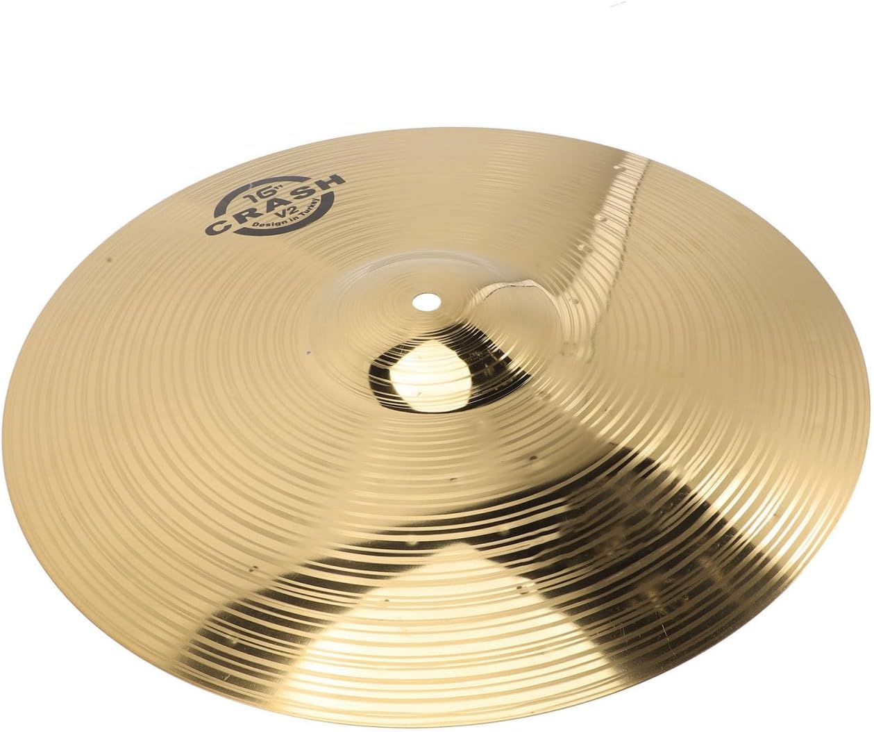 16 Inch Copper Plated Crash Cymbal Alloy Drum Cymbals for Jazz Drum Kit Practice Replacement Parts Anti-Rust Fadeless Percussion Accessory