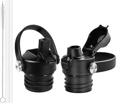 EIPOSAU Auto Flip Lid for Hydro Flask Standard Mouth Bottle, Spout lid for HydroFlask Narrow Mouth Bottle, Replacement Lid with Button Lock