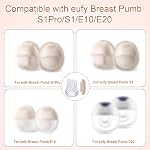 4pcs Replacement Valves & 4pcs Spout Caps for eufy Wearable Breast Pump E10/S1/S1 Pro, Soft Silicone Duckbill Valves Breast Pump Parts BPA-Free Replacement Accessories Kit