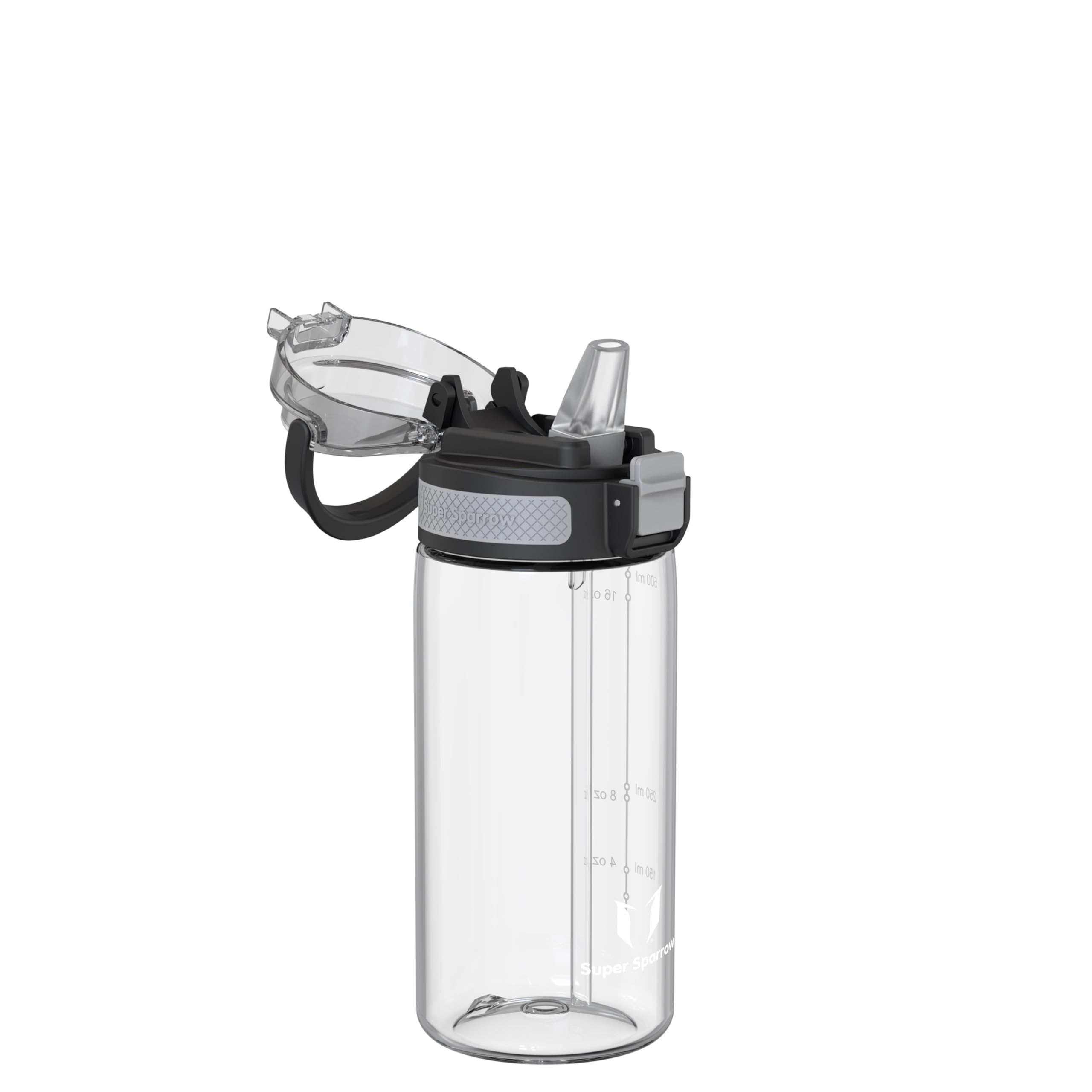 Super Sparrow Borraccia - TouchSip Sportiva Bottiglia - 500ml/750ml/1L - Tritan Senza BPA, a Prova di Perdite - Borracce con Cannuccia Ideale per Scuola e Sport