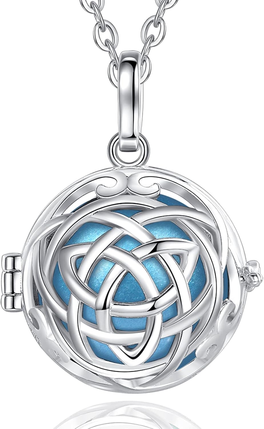 AEONSLOVE Harmony Ball Necklace Celtic Knot Angel Chime Caller Necklace, Balls 20MM Llamador De Angeles Bola Necklace Pregnancy Gifts - 30 & 45 Chains