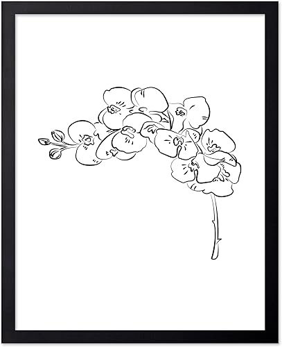 Miniatura 62 de Poster Master Póster de peonías – Estampado de flores retro – Ilustración floral – Ilustración en blanco y negro – Diseño de línea y abstracto –