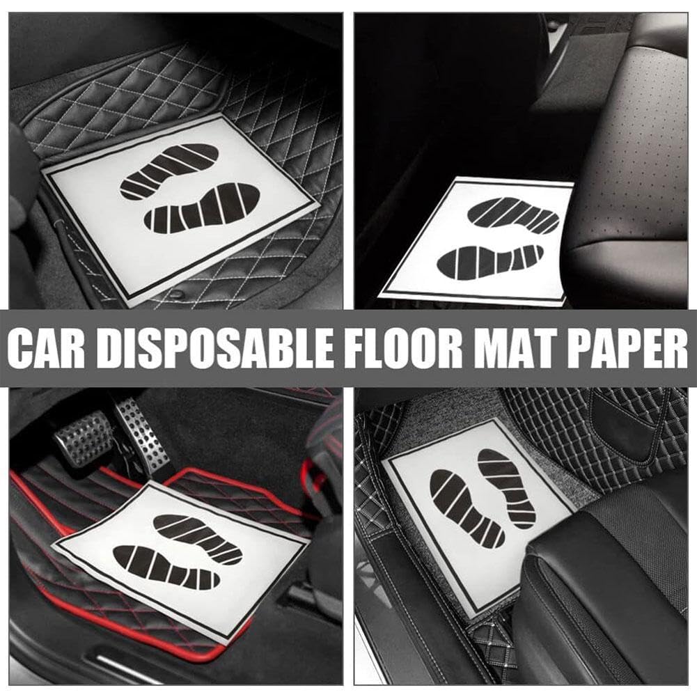 Paper Floor Mat 25 50 100pcs Car Mats Interior Automotive Printing Papers Protector for Home 50x38cm 19 65x14 — view 5