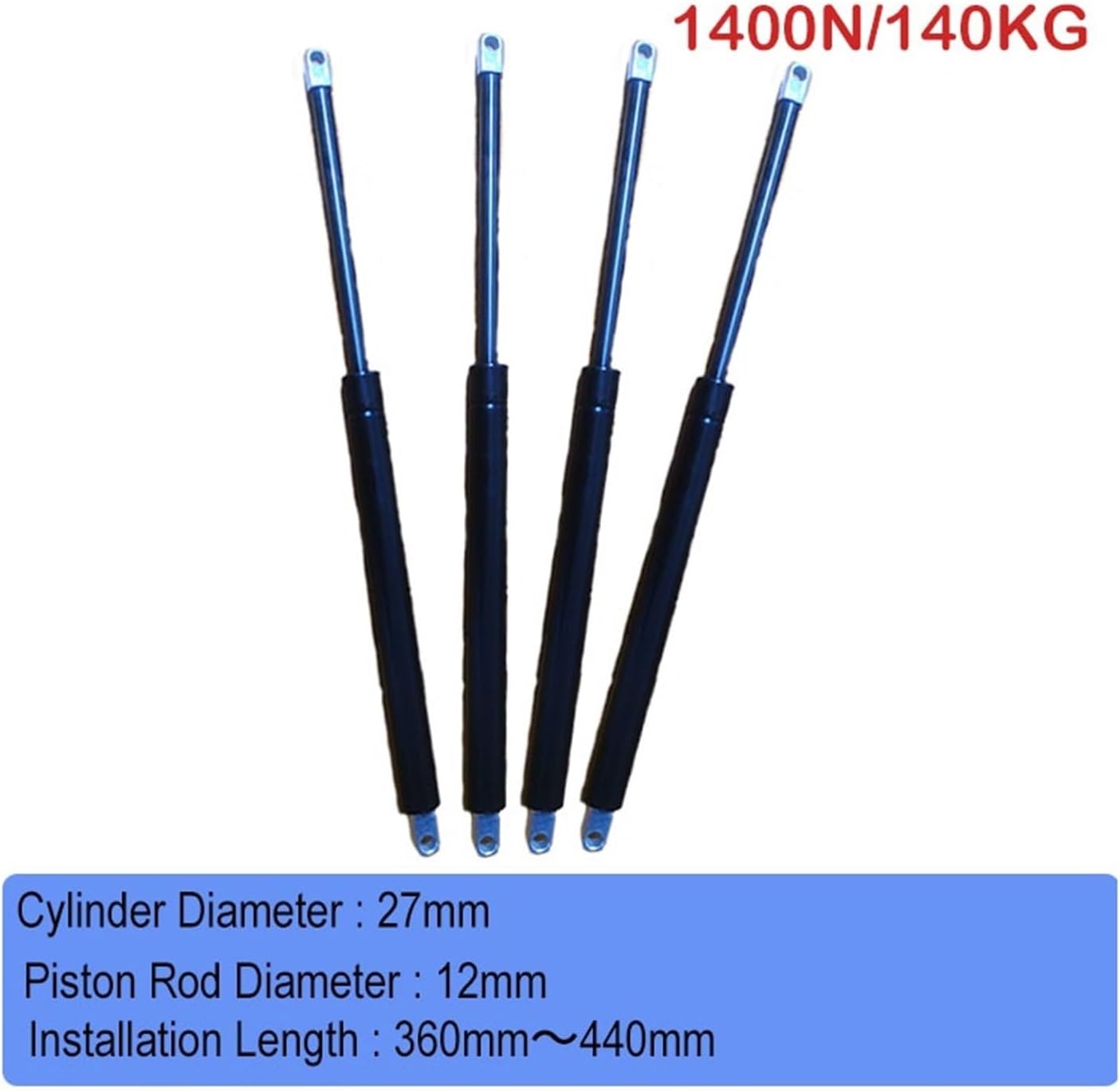 1 PC 360mm-440mm 140kgs/1400N Machine Spring Shock Absorber Universal Strut Bars Hydraulic Lift Strut Bar RV Bed Car(27-12-155-390)