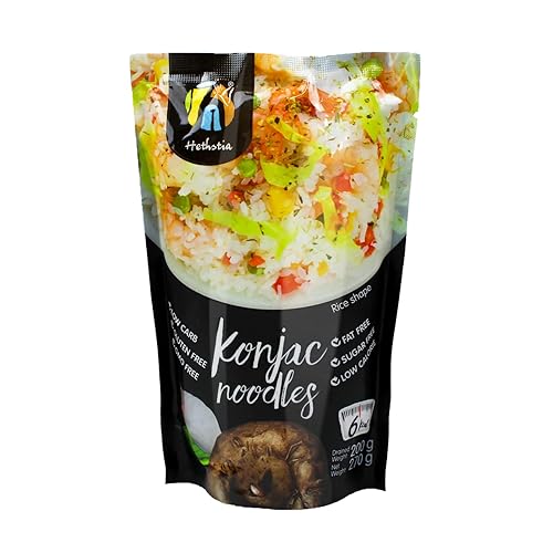 Miniatura 9 de Hethstia Arroz Shirataki, paquete de 6 arroz Konjac bajo en carbohidratos, keto, vegano, sin gluten, sin azúcar, bajo en calorías, 0 grasas,