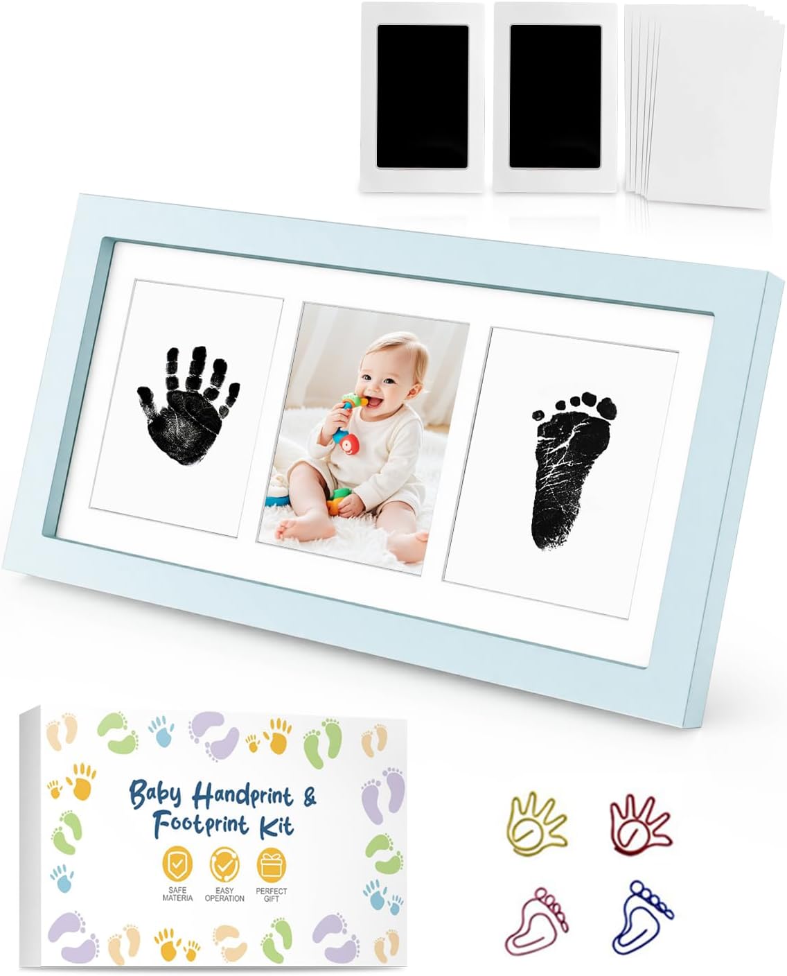 Kit empreinte main & pied bébé + cadre