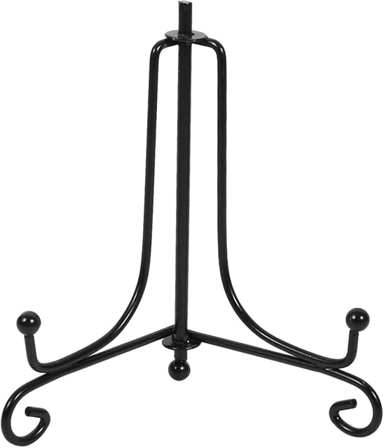 Yosoo Health Gear Plate Stand Display Rack, Black Plate Stands for Display for Bowls, Plate Holder Display Stand, Easel to Hold Pictures for Plates, Photo Frames, Books, Card(10 inch)
