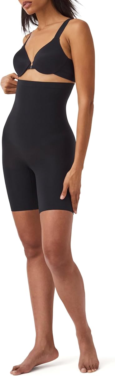Fajas para Mujer Control de Abdomen Power Short de Talle Alto Muy Negro XL