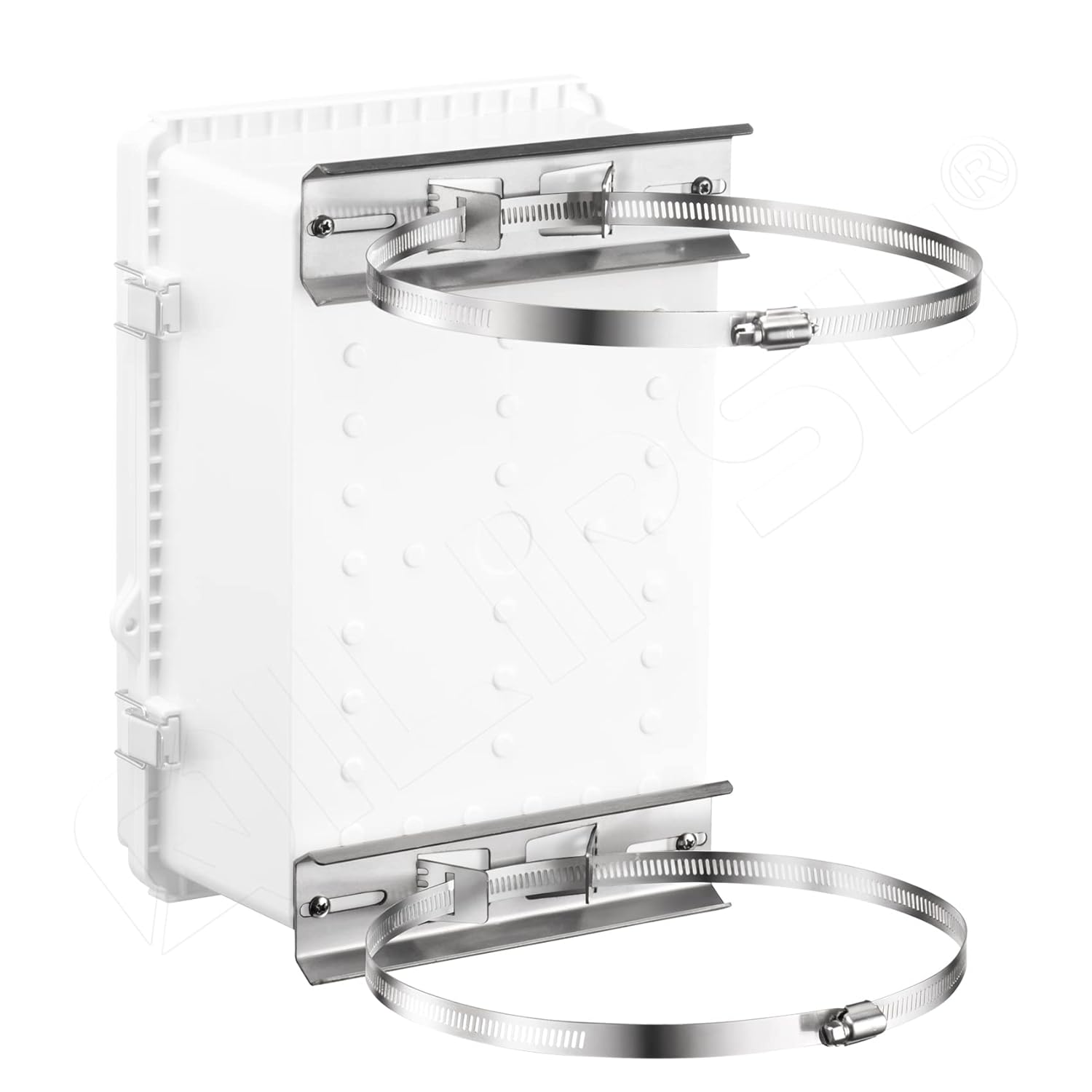 1set 6.9"x1.9" 304 Stainless Steel Pole Mounting Kits & 1pcs 11.2"x7.7"x5.1" ABS Plastic Waterproof Junction Box