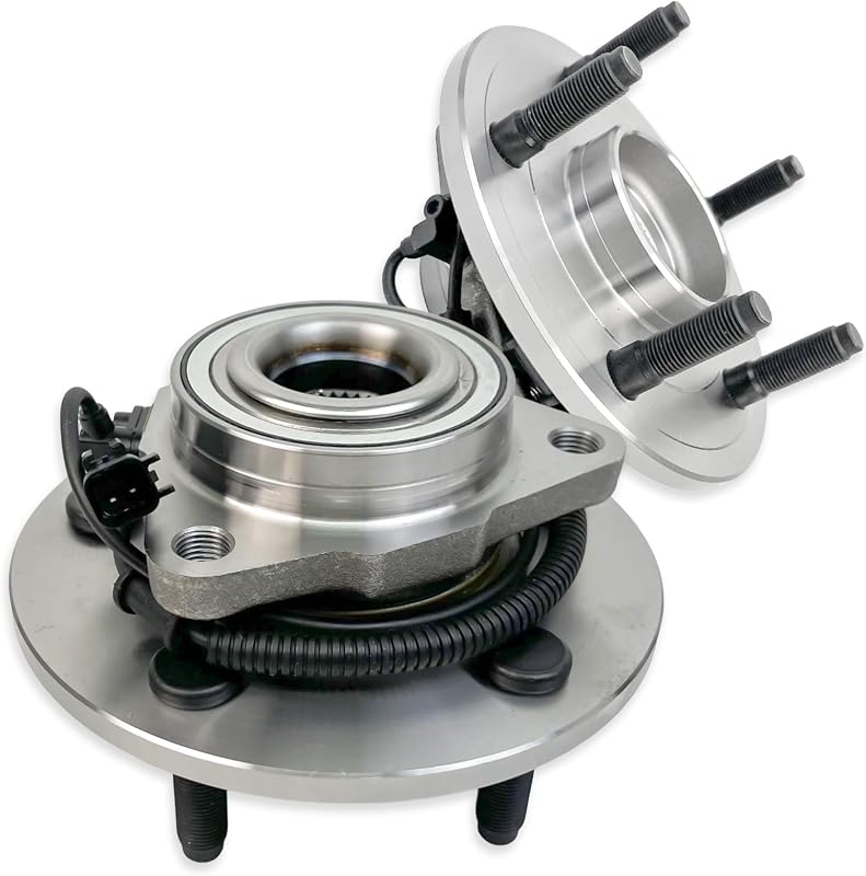 Par de cubos com rolamento de roda dianteiro 515126 KNOLET para Dodge Ram 1500 2009–2010 e Ram 1500 2011, 5 furos com ABS