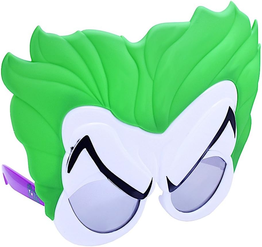 Sun-Staches Joker Sunglasses | DC Comics Costume Accessory | UV 400 | One Size Fits Most