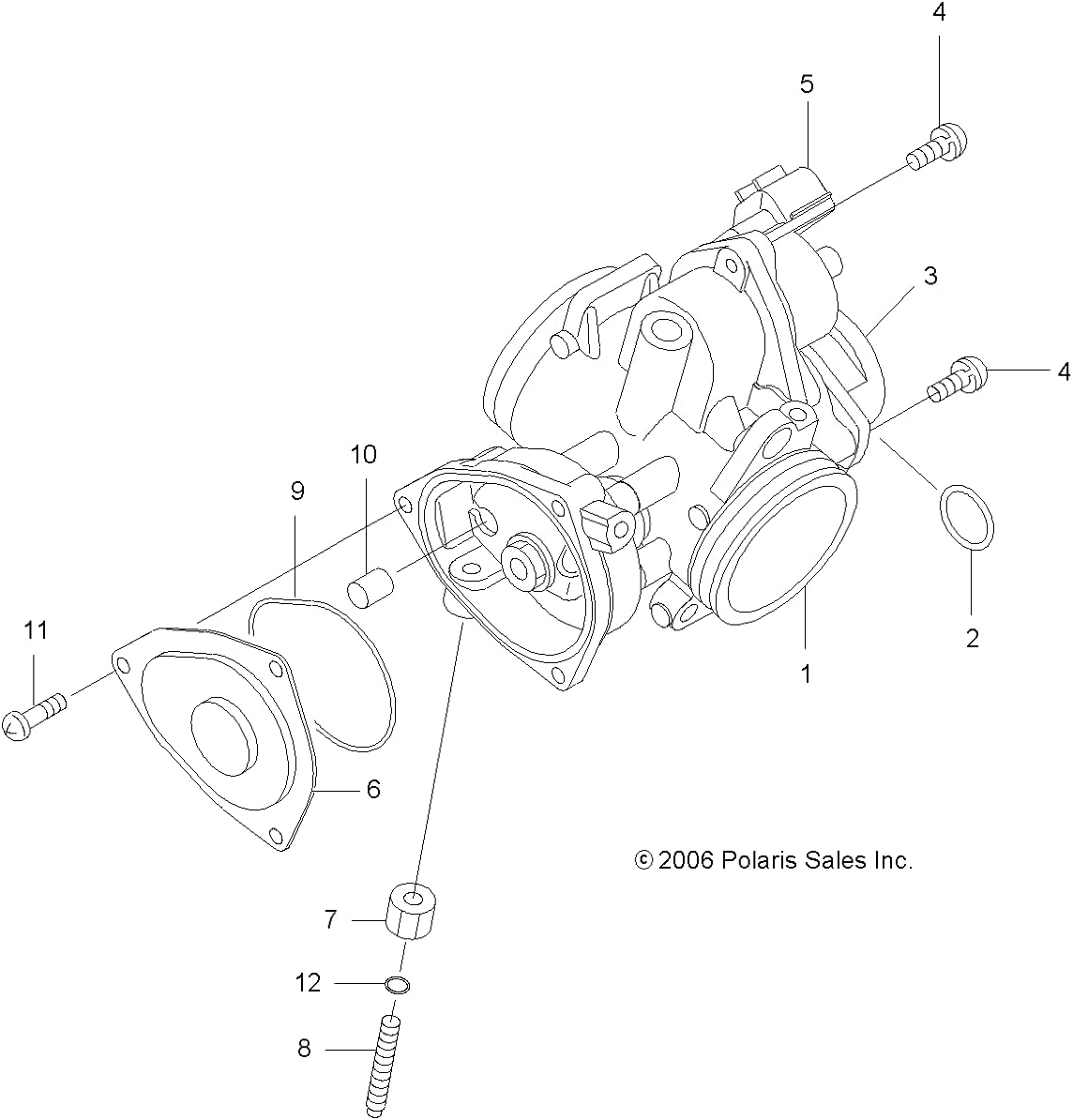 Polaris 3131689 ASM-THROTTLE BODY Ranger Sportsman 500 200 3131641